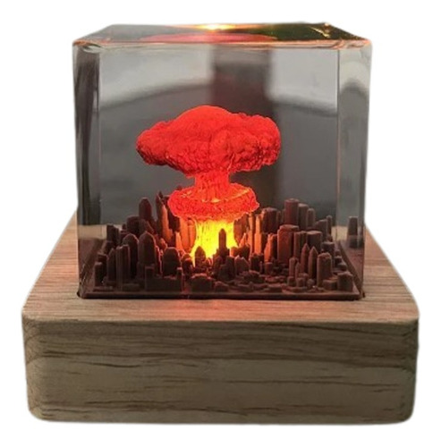 Presente Escultura Lâmpada Bomba Atômica Luminária Usb Nuvem Cúpula Transparente Estrutura Colorida 110v/220v