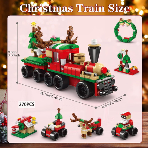 Juego De Bloques De Juguete De Construcción De Tren