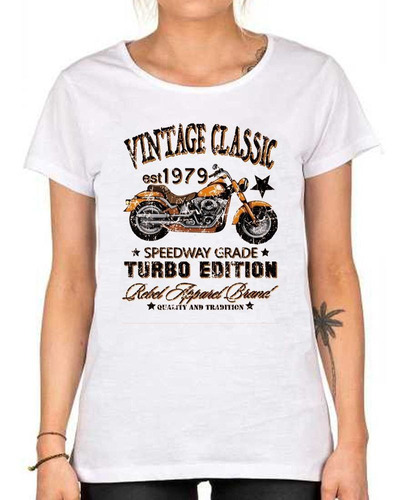 Remera De Mujer Vintage Classic Turbo Edition Road