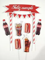 Comprar Adorno De Torta Cake Topper Oferta Listo Para Retirar-enviar Rojo Coca Cola