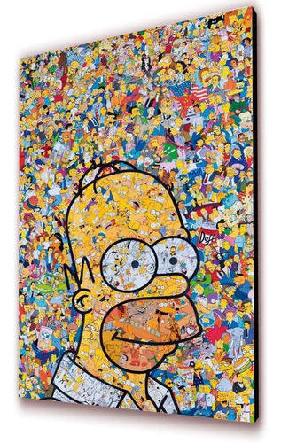 Imagen 2 de 3 de Cuadro 50x30cms Decorativo Homero Collage