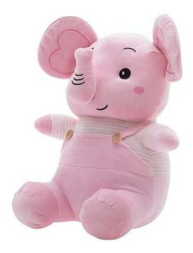 Elefante Pelúcia Fran Rosa Zip Toys