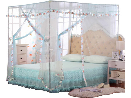 Cortinas De Cama Dosel Doble - Dosel De 4 Esquinas Cama...