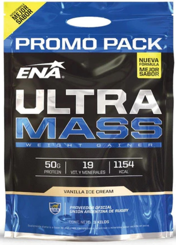 Ultra Mass Ena 3kg Ganador De Peso Proteina Olivos