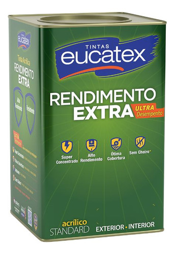 Tinta Eucatex Rendimento Extra Sem Cheiro 18l - Cores