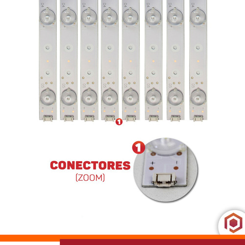 Kit 8 Barras De Leds Tv Ph43e30dsgw Ph43e30