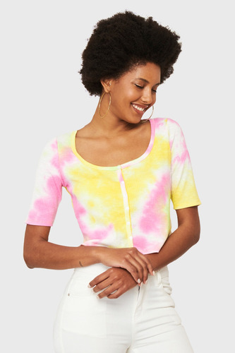 Crop Top Tie Dye Amarillo Nicopoly