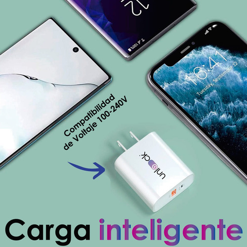 Cargador Tipoc Adaptador Cargarapida 22.5w Pd Iph Android