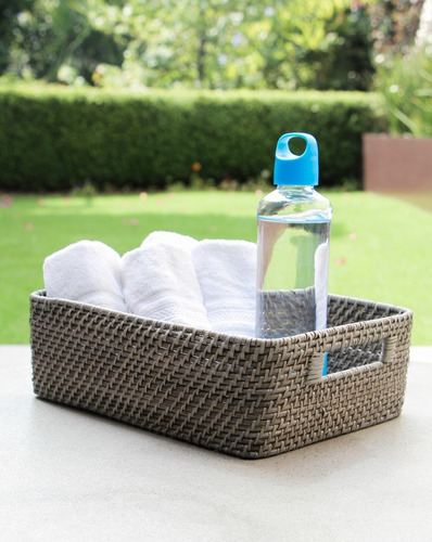 Water2go Botella Termo De Vidrio De 750ml Con Protector. Color Azul