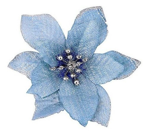 Flores Artificiales Brillantes Set 6pzs - Azul