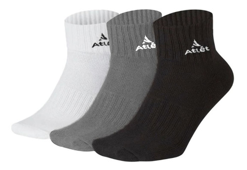 Medias Atlét Quarter Pack X 3 Tri De Hombre