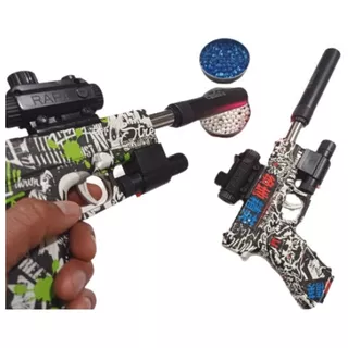 Pistola Glock 19 Hidrogel Con Silenciador Y Guia Laser P18c