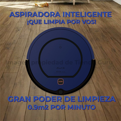 Imagen 4 de 6 de Aspiradora Robot Inteligente Smart-tek Ava Mini Blue