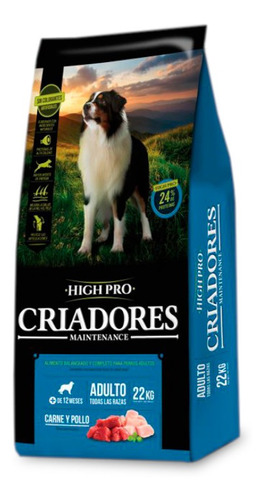 High Pro Criadores Comida Perro Adulto Carne Y Pollo 22 Kg