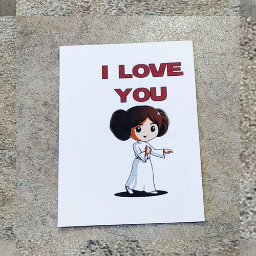 Imagen 1 de 7 de Tarjetas De San Valentín: Star Wars I Love You
