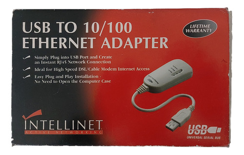 Adaptador Usb A Ethernet 10/100 Intelinet