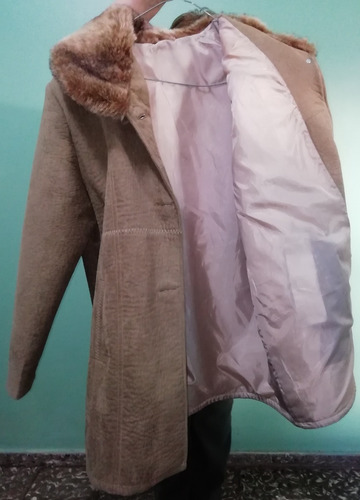 Saco Abrigo, Mujer Xl Con Cuello De Peluche