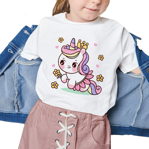 Remera Nena Niña Princesa Arcoíris Hada Unicornio Fantasía 3