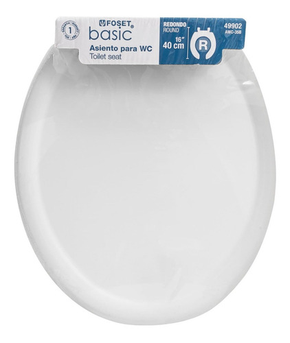 Imagen 5 de 7 de Asiento Económico Para Wc, 35 Cm, Blanco 49902