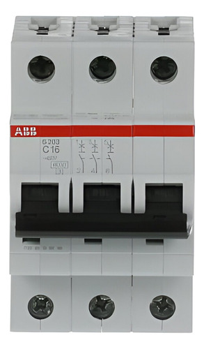 Interruptor Automatico Termomagnetico S203 3p 16a/10ka Abb