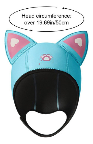 Gorro De Esnórquel Con Orejas De Gato 3mm, Capucha Neopreno