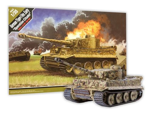 Modelo para montagem do Tiger-i Ver alemão. Início de 1/35 Academy 13509