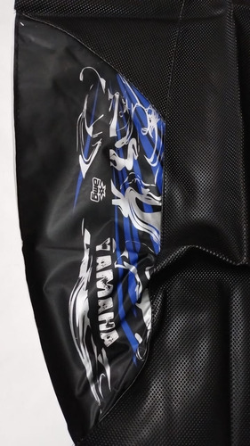 Tapizado Amg Yamaha Raptor 350 Negro/azul -bmmotopartes 