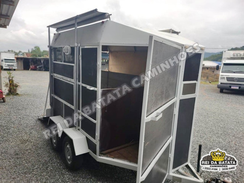 Reboque Carretinha Transporte De Cavalos 2 Eixos Semi Nova
