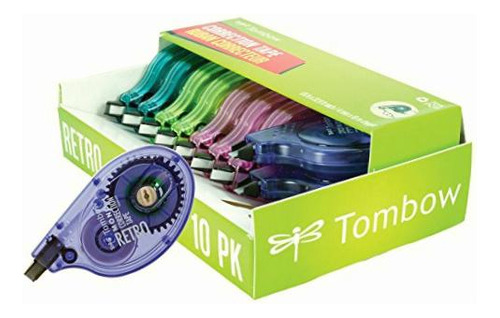 Tombow Mono Retro Correction Tape Assorted Colors, 10-pack