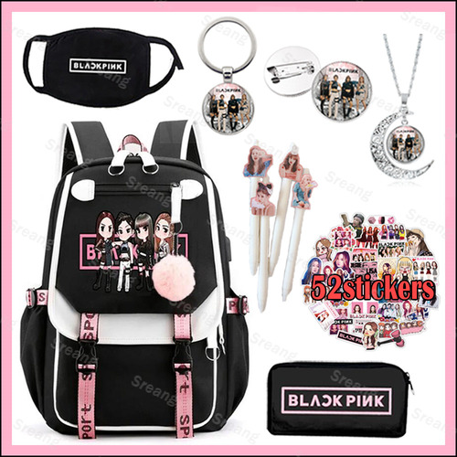 Set De Regalo De Mochila Escolar Blackpink, 62 Unidades/set