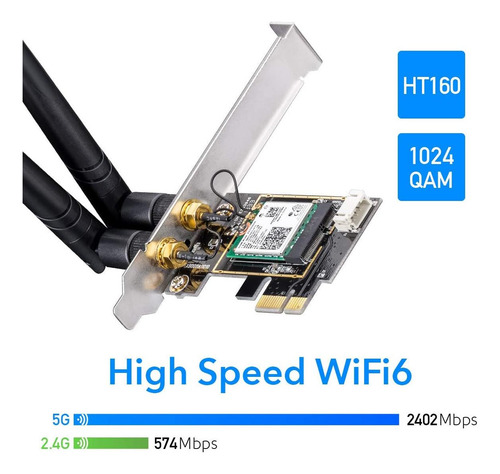 Cudy New Ax3000 Wifi Wifi 6 Pcie Card For Pc, Bluetooth