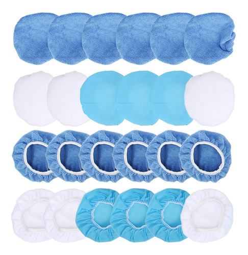 Juego De 24 Paquetes De Gorros Para Pulir, Microfibra No Tej