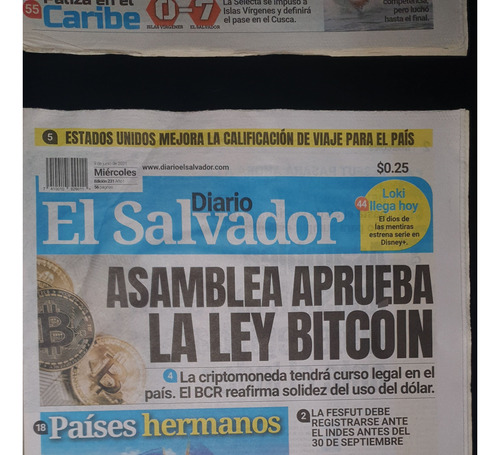 Coleção De Jornais De El Salvador | História Do Bitcoin