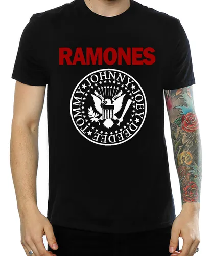 comprar Franela Ramones Banda De Rock Manga Corta Algodon Estampada