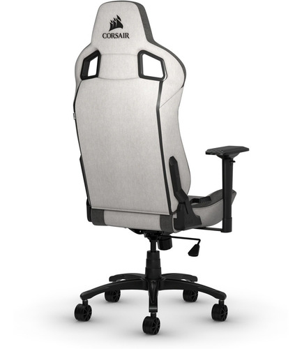 Silla de escritorio Corsair T3 Rush gamer ergonómica gris y charcoal con tapizado de tela