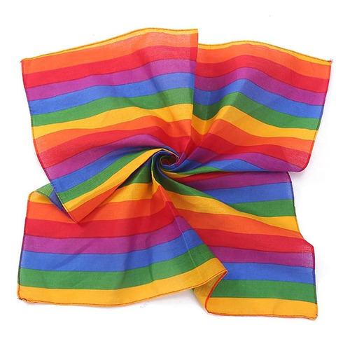 Shymuh Rainbow Square Bufanda Pañuelo Suave Unisex Bufanda C