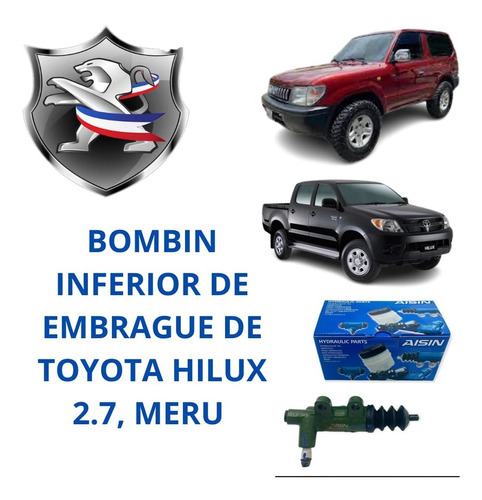 Bombín De Embrague Toyota Hilux 2.7 Meru Somos Tienda Fisica