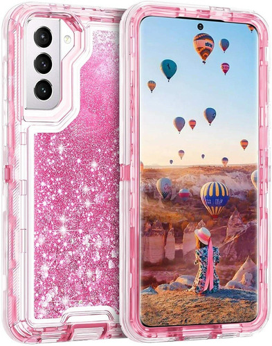 Forro Estuche Defender Glitter Rose Samsung S22 Plus 