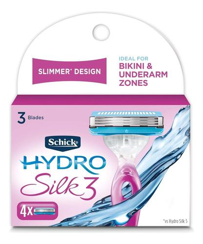 Schick Hydro Silk Repuestos De Cuchillas Afeitar Para Mujer