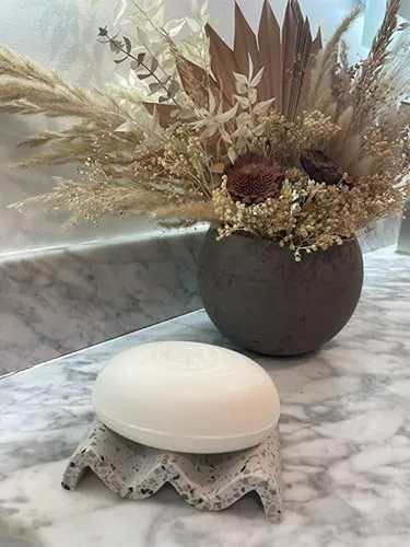 Jabonera Decorativa Mauve & Mármol Para Baño Y Cocina