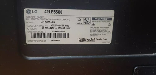Imagen 2 de 4 de Televisor 42 LG Funciona Perfecto! Oportunidad