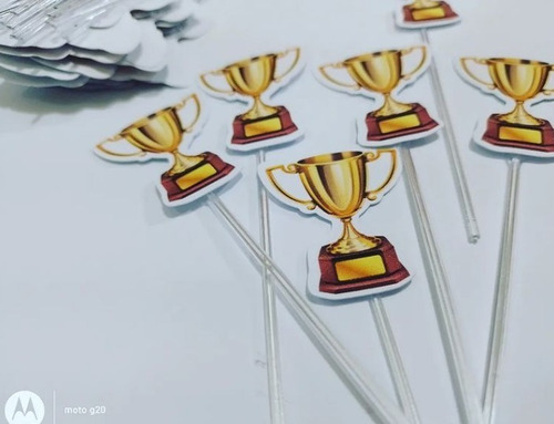 50 Topper Tags Para Doces Troféu