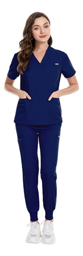 Conjunto De Uniforme De Enfermera De Hospital Con Cuello En