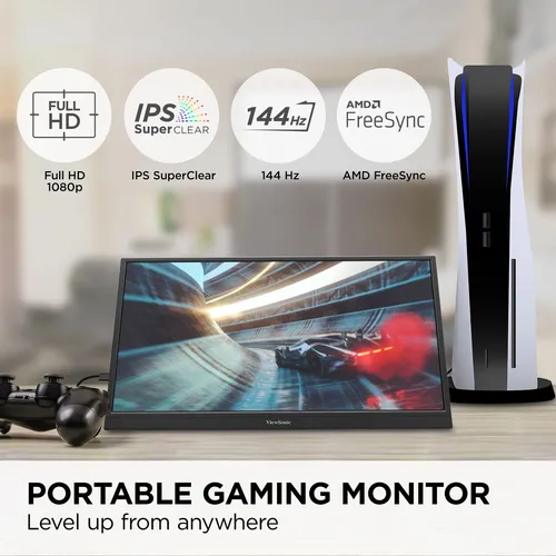 Monitor Portátil Viewsonic Vx1754 Para Juegos De 17 Ips 10