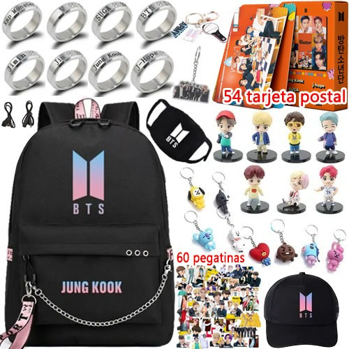 Juego De Mochila Llaveros Y Tarjetas Diseño De Kpop Bts Juego De Mochila Llaveros Y Tarjetas Diseño De Kpop Bts