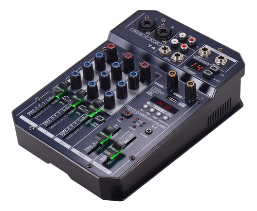 Consola Mezcladora De Audio Portátil T4 Con Tarjeta De Sonid