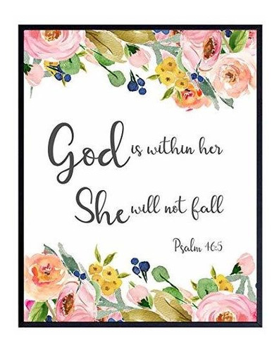 Pósteres Psalm 46 - God Is Within Her She Will Not Fall - Po