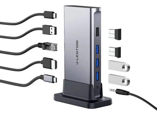 Lention Usb C Docking Con Hdmi, Usb Gigabit Ethernet, 100w Y