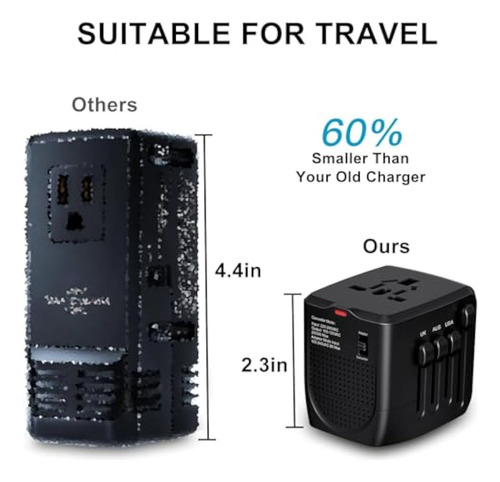 Convertidor De Voltaje Del Adaptador De Viaje Internacional