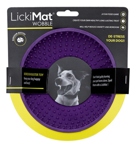 Plato Para Perro Lickimat. Wobble, Color Purpura 